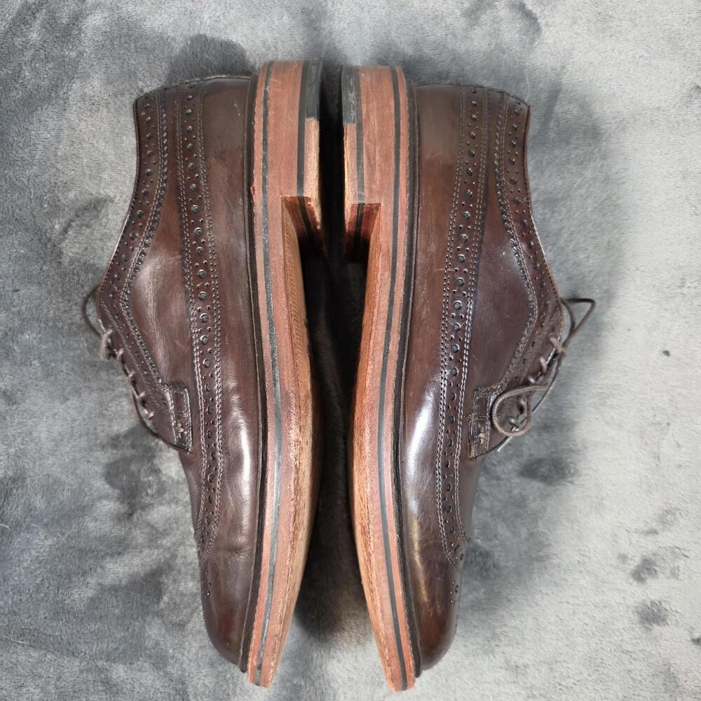 J Crew Ludlow Wing Tip Dress Shoes Brown Mens 7.5 D 09494 - Picture 9 of 12